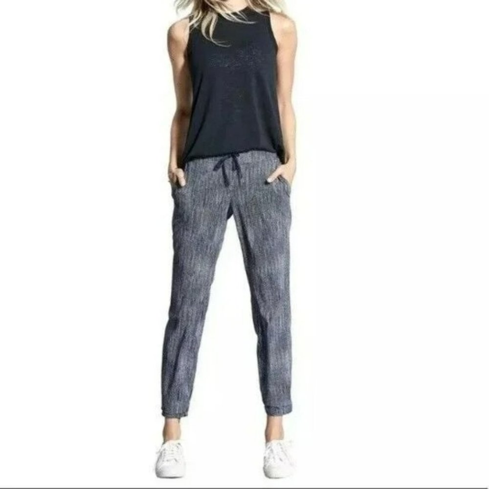 Athleta Batik Midtown Ankle Jogger Pants Lightweight Tapered Leg